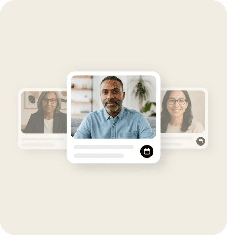 Vetted practitioner profiles, ready to book