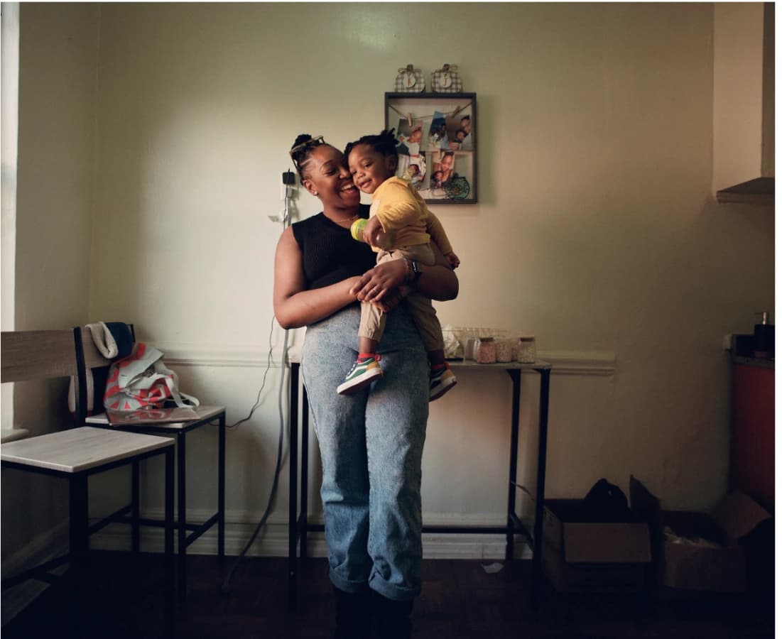 A Mother holding her Child